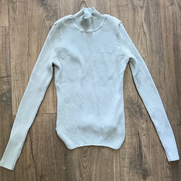 Zara Bustier Stitched Mockneck Sweater